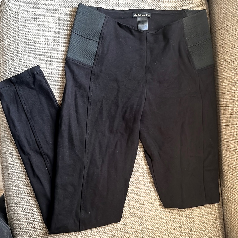 Black legging with bandage cut outs